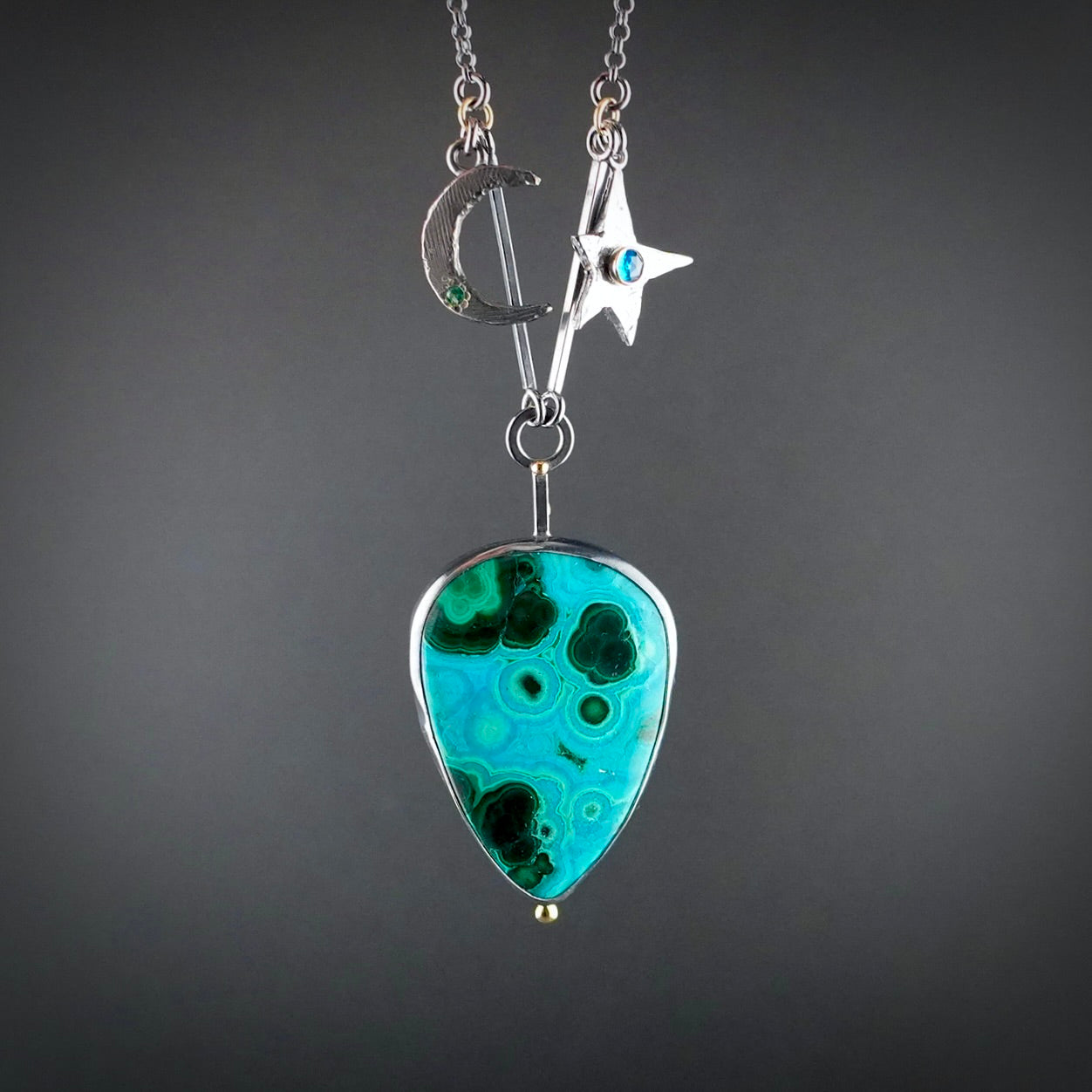 Chrysocolla Malachite Nigh Sky Necklace