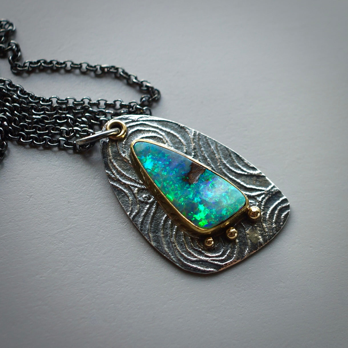 Australian boulder opal pendant
