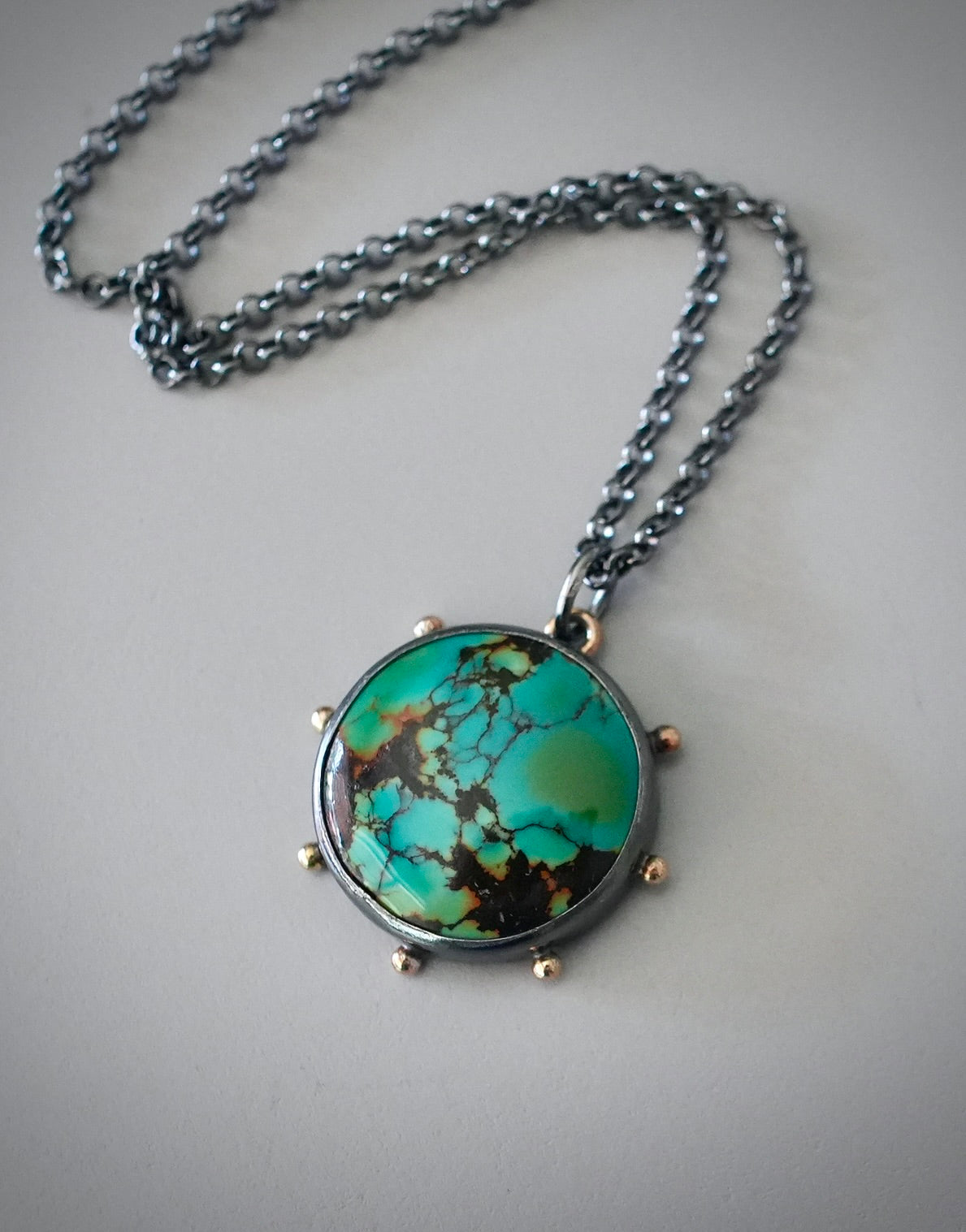 Qingu Polychrome Turquoise pendant
