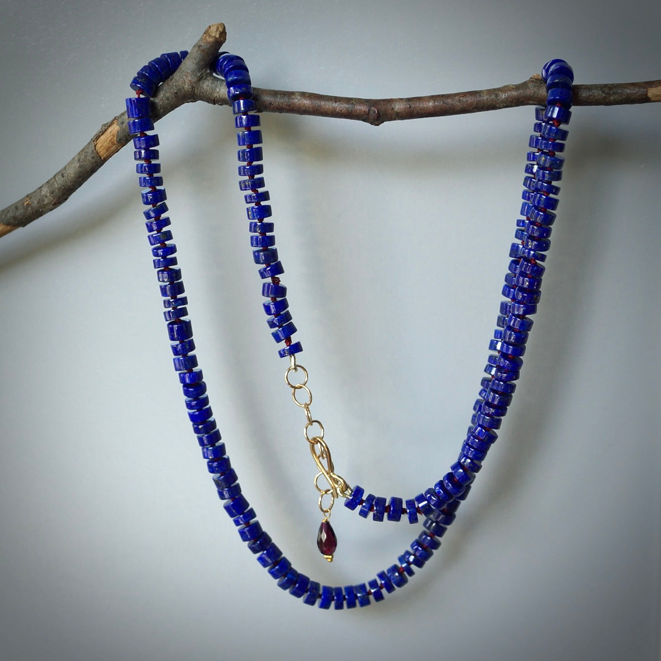 Knotted Lapis Lazuli necklace