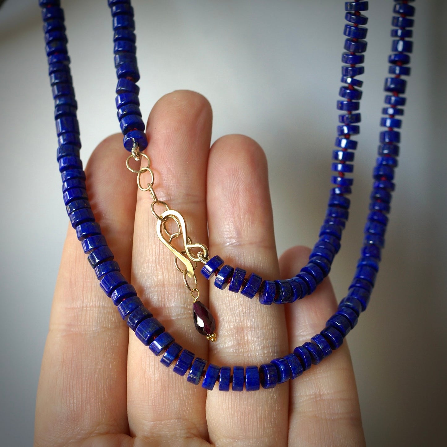 Knotted Lapis Lazuli necklace