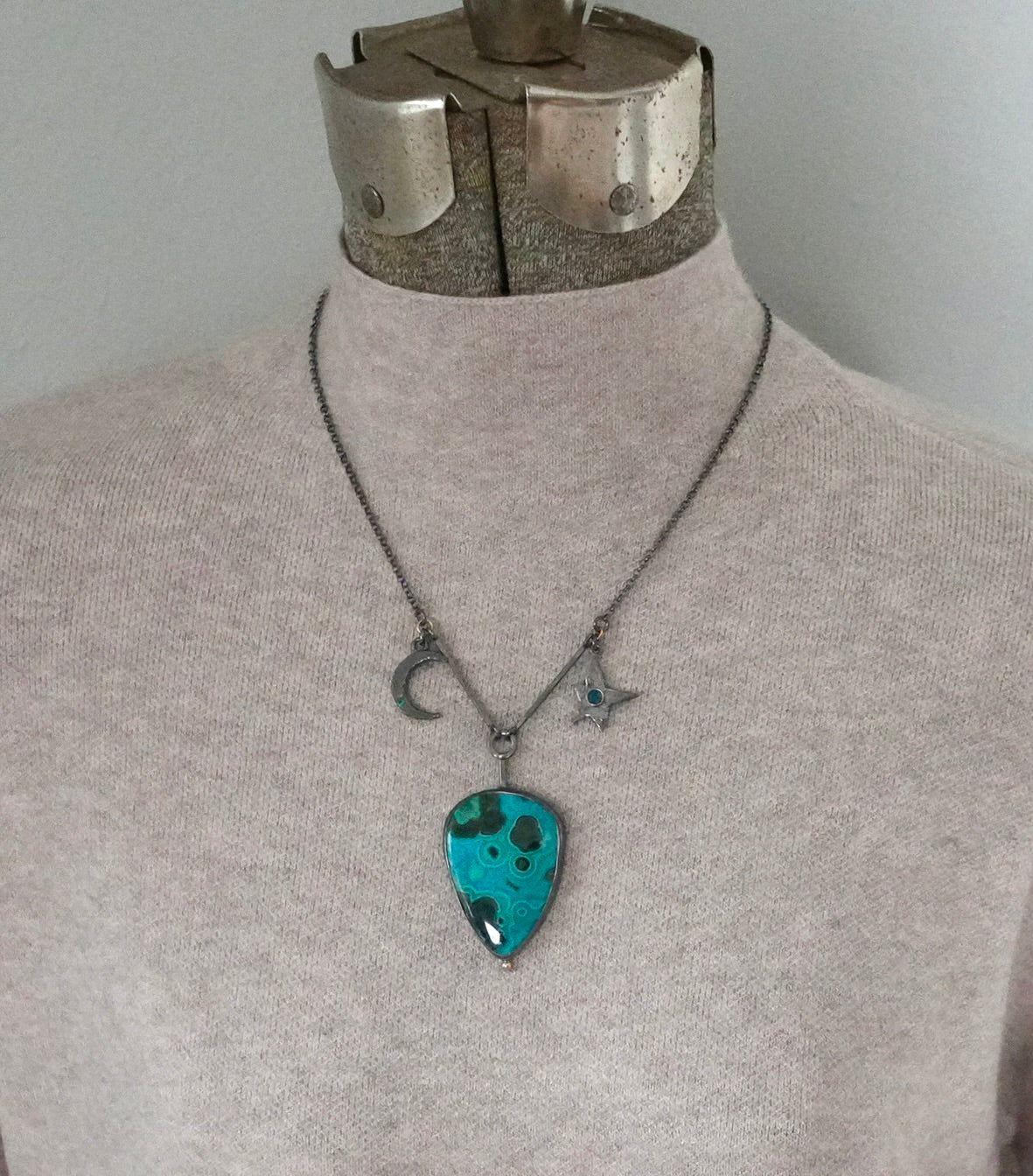 Chrysocolla Malachite Nigh Sky Necklace