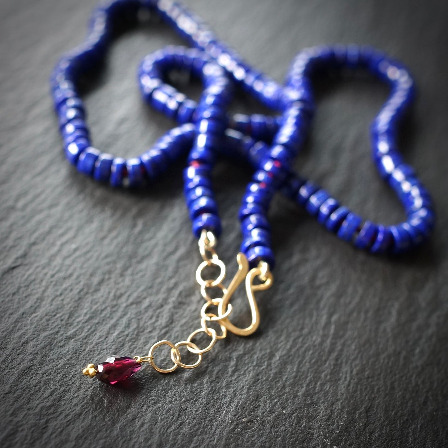 Knotted Lapis Lazuli necklace