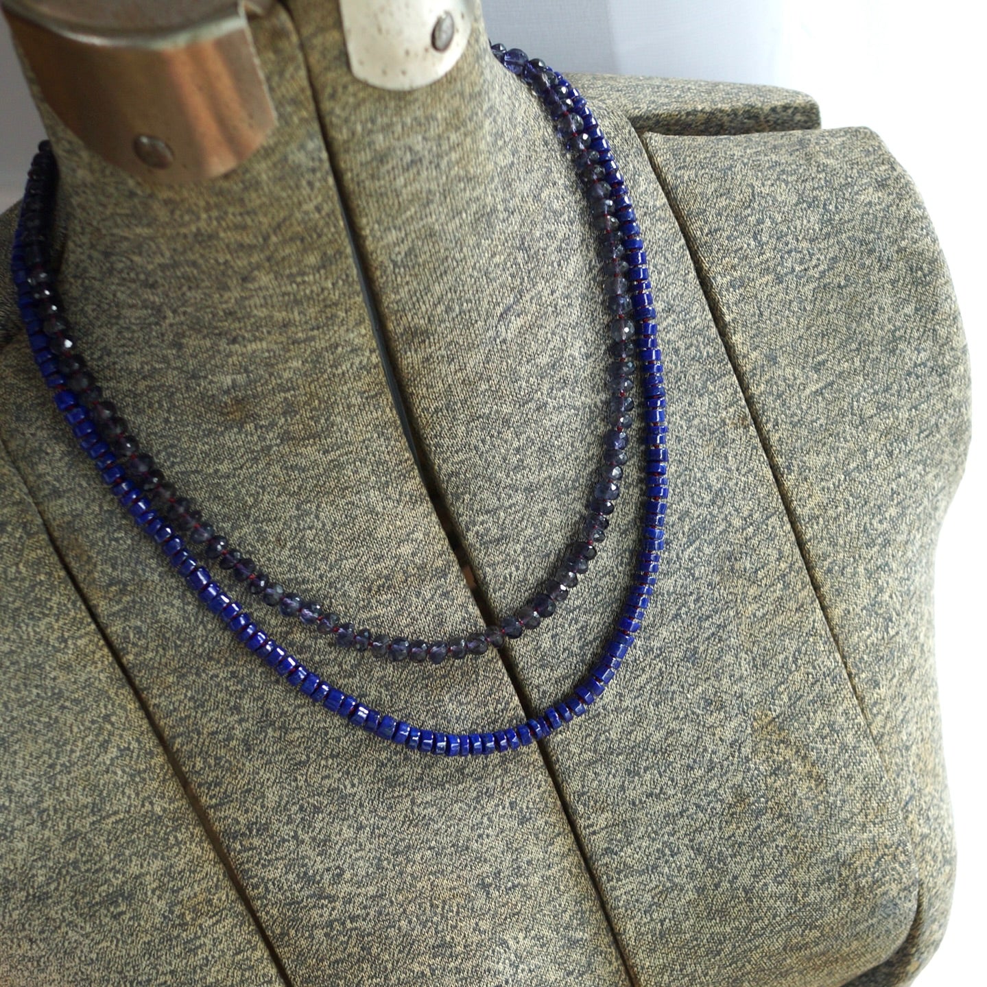 Knotted Lapis Lazuli necklace