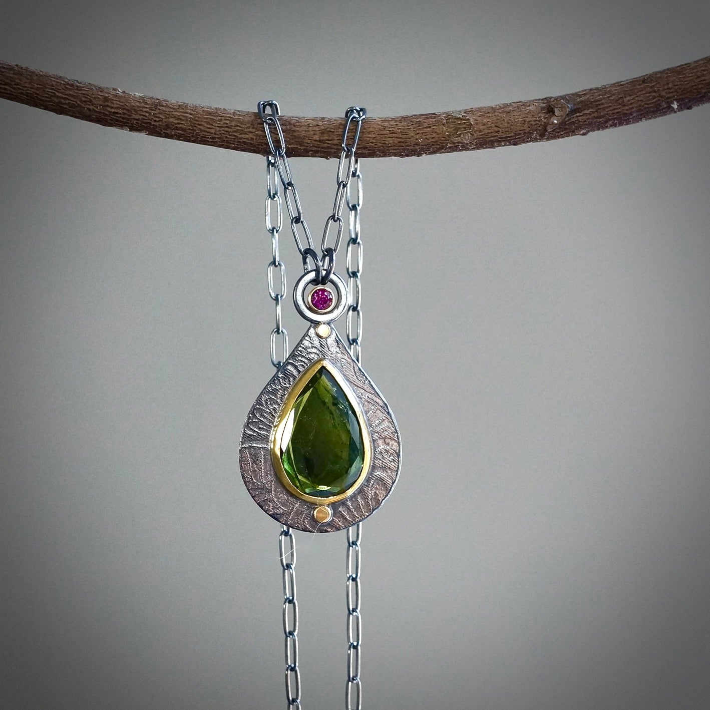 Green tourmaline pendant