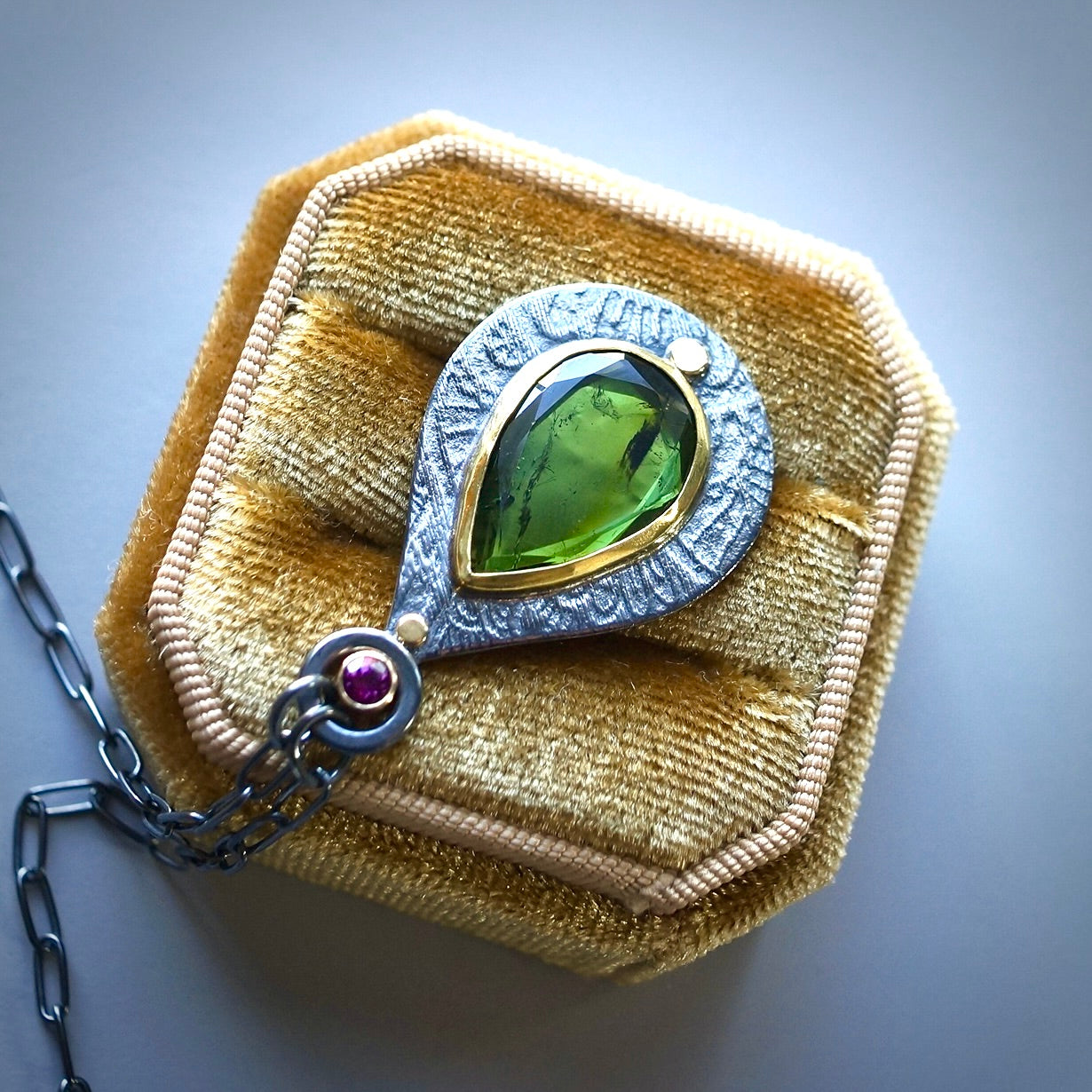 Green tourmaline pendant