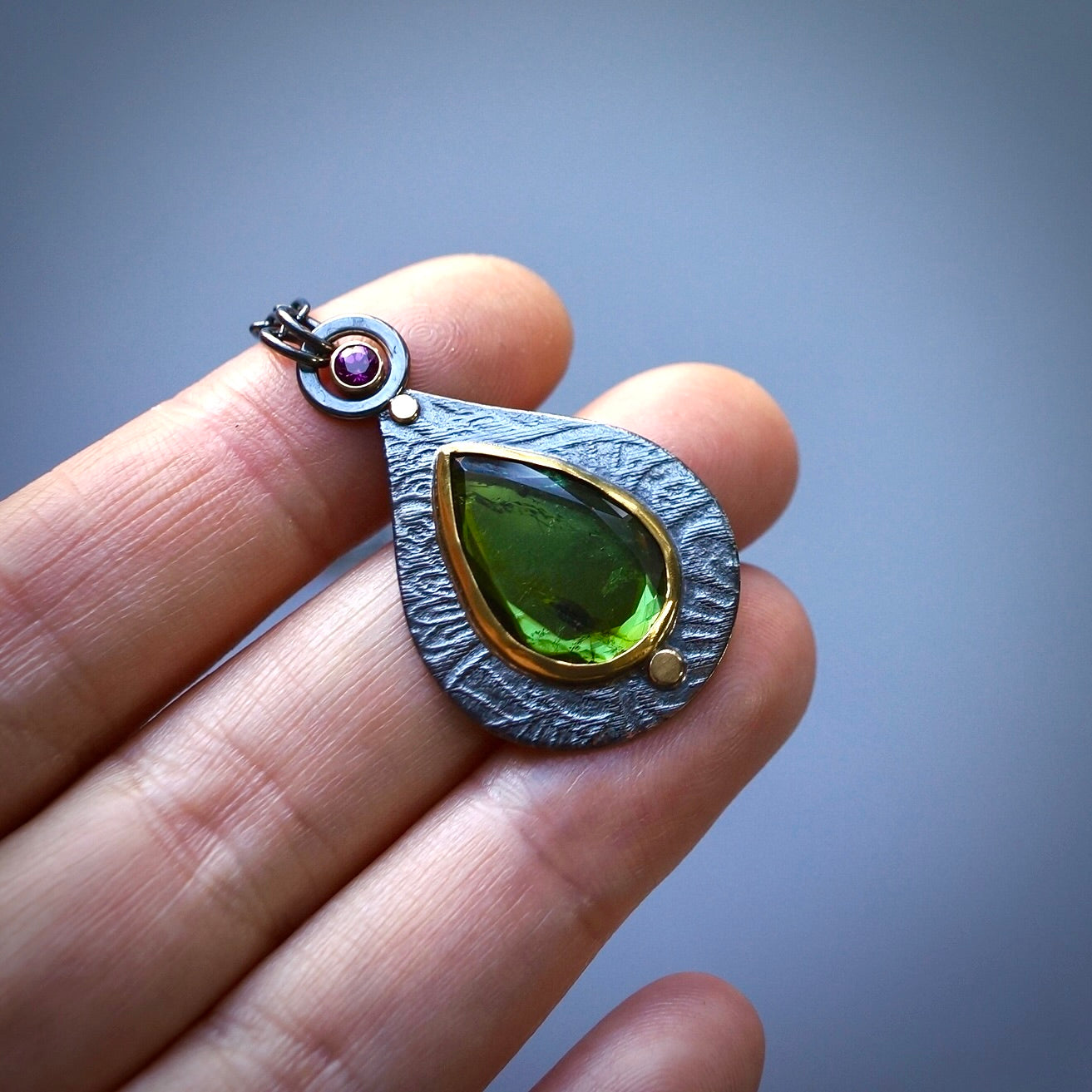 Green tourmaline pendant