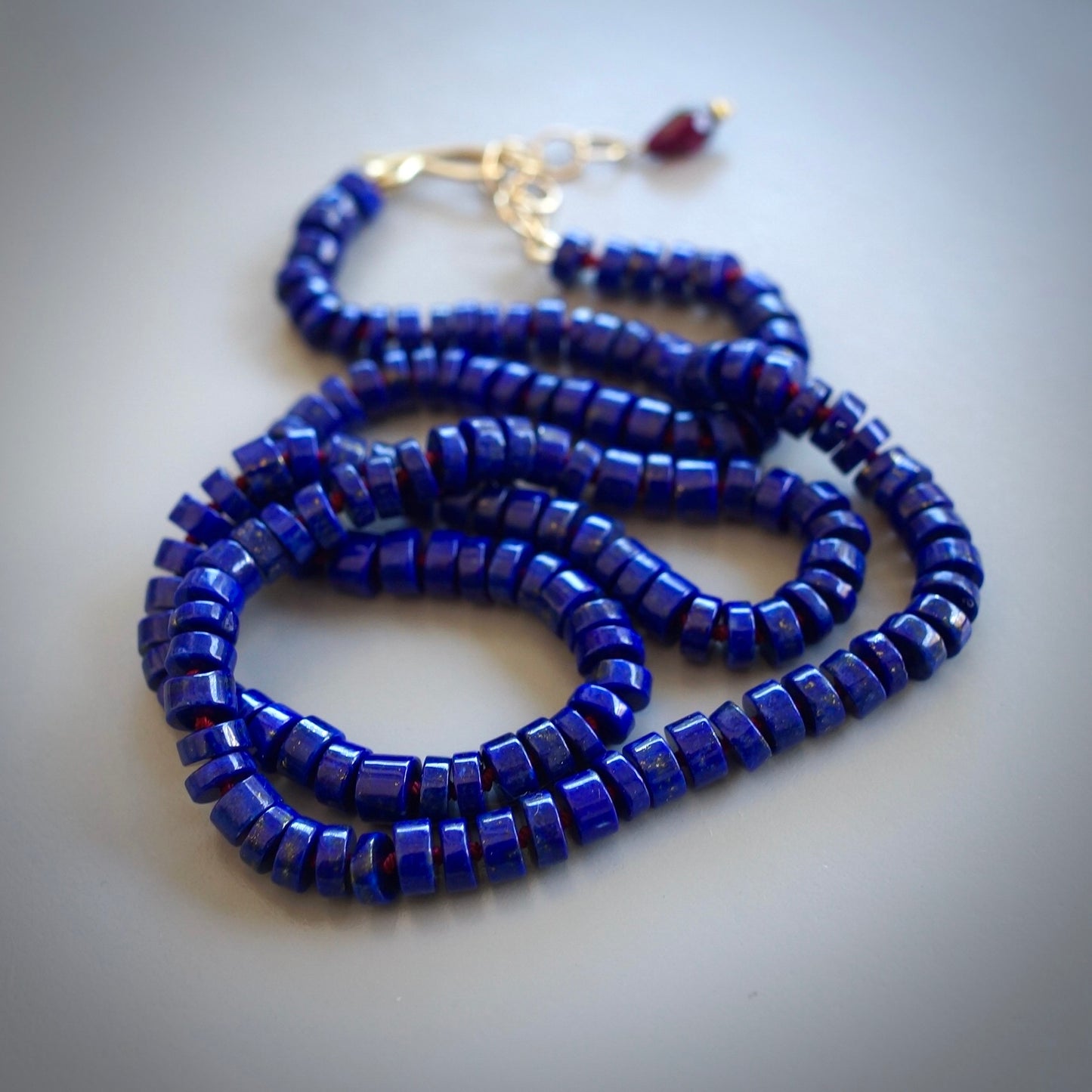 Knotted Lapis Lazuli necklace