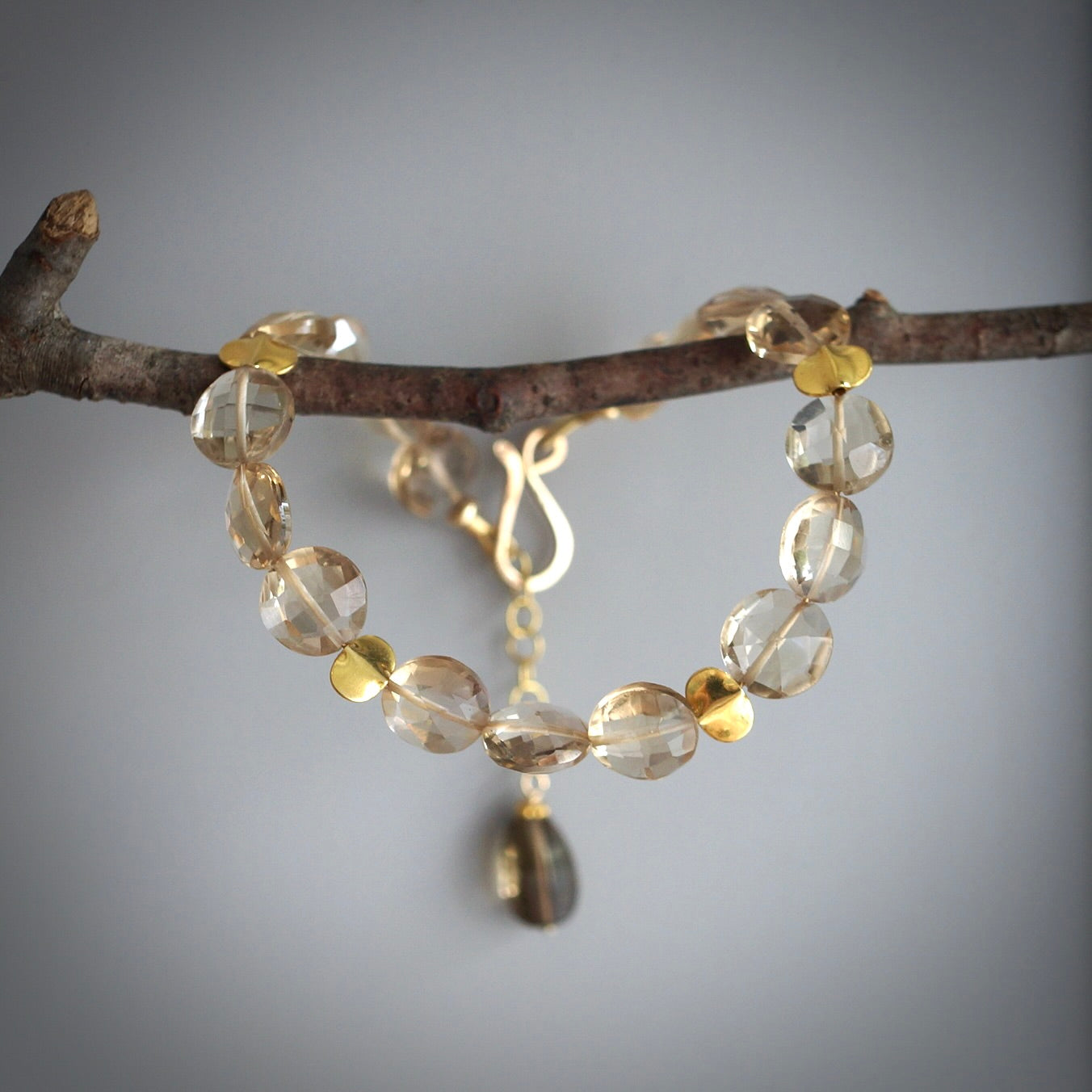 Champagne quartz bracelet