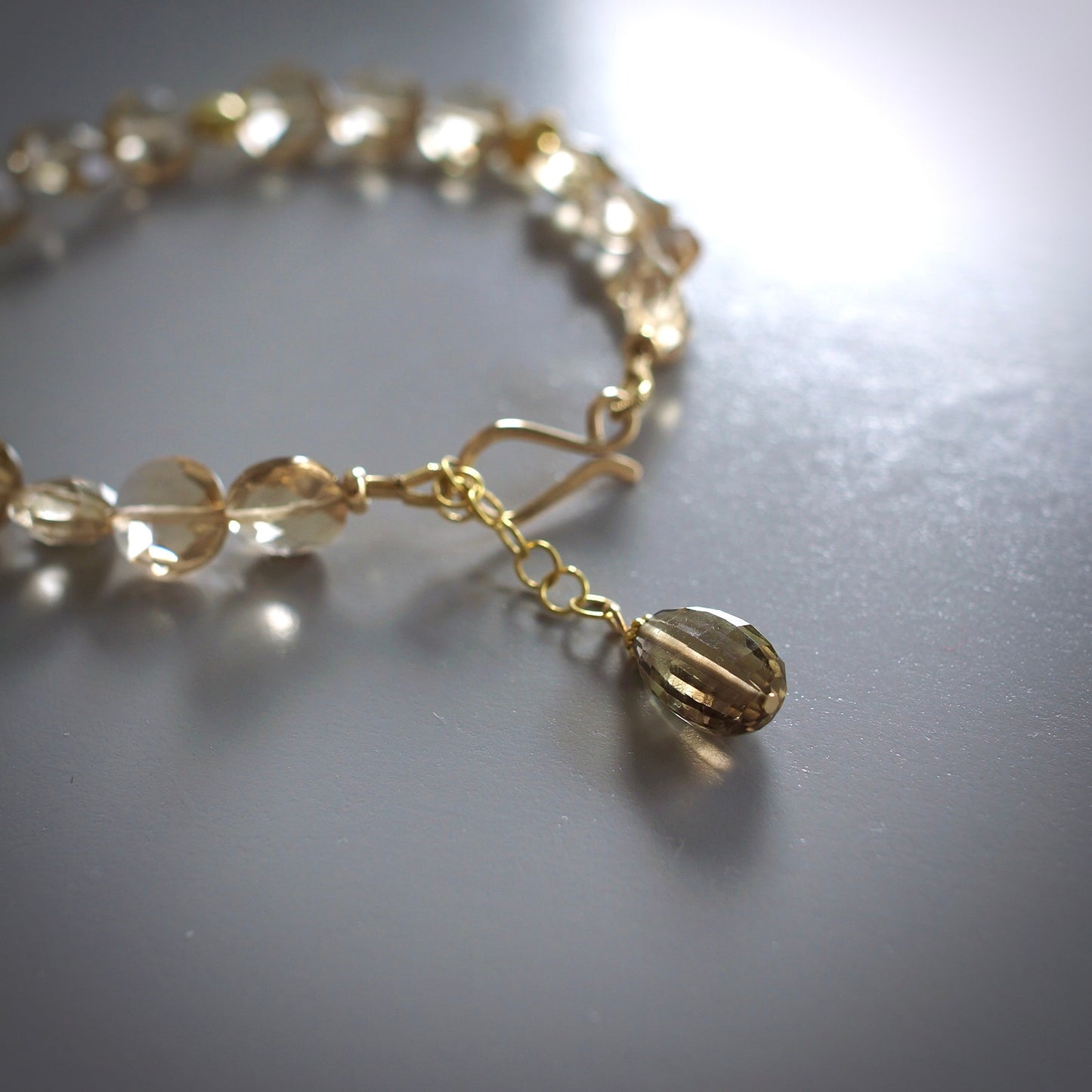 Champagne quartz bracelet