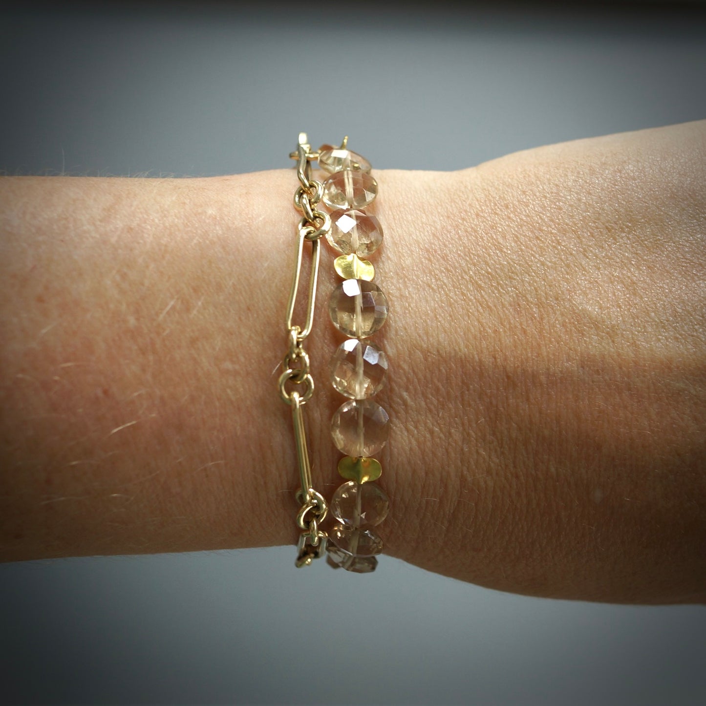 Champagne quartz bracelet