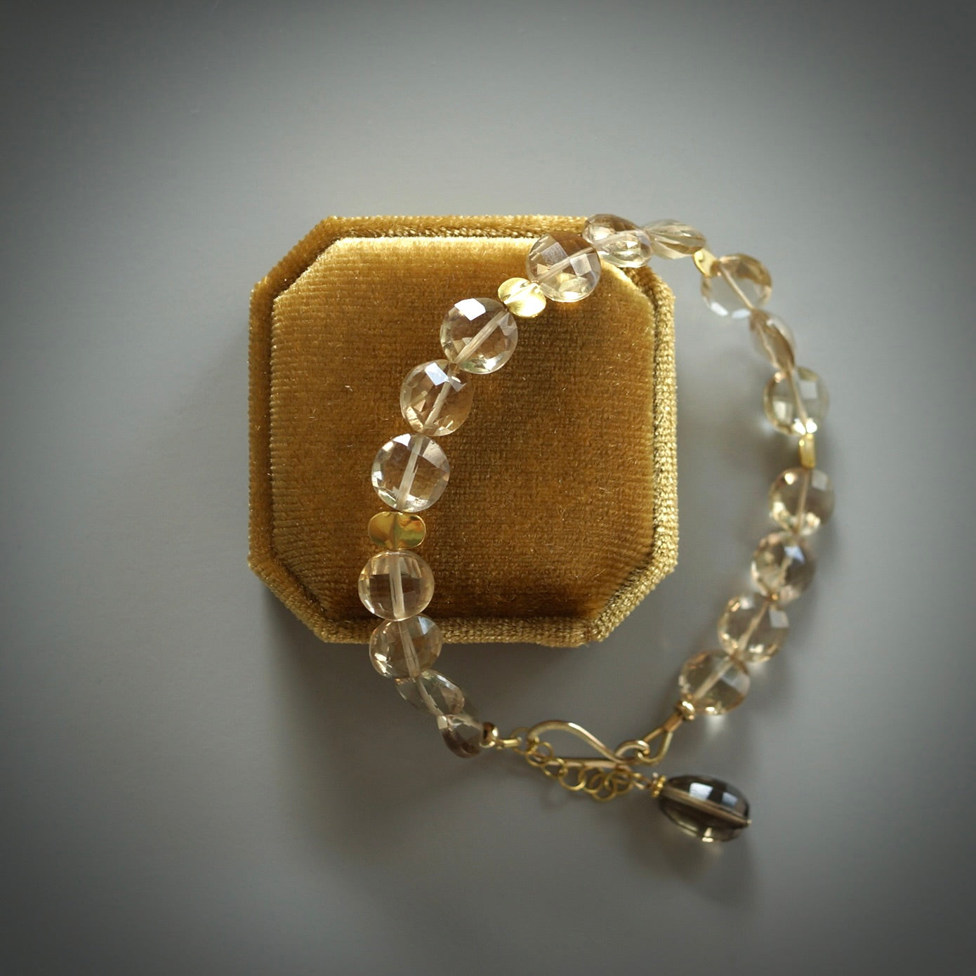 Champagne quartz bracelet