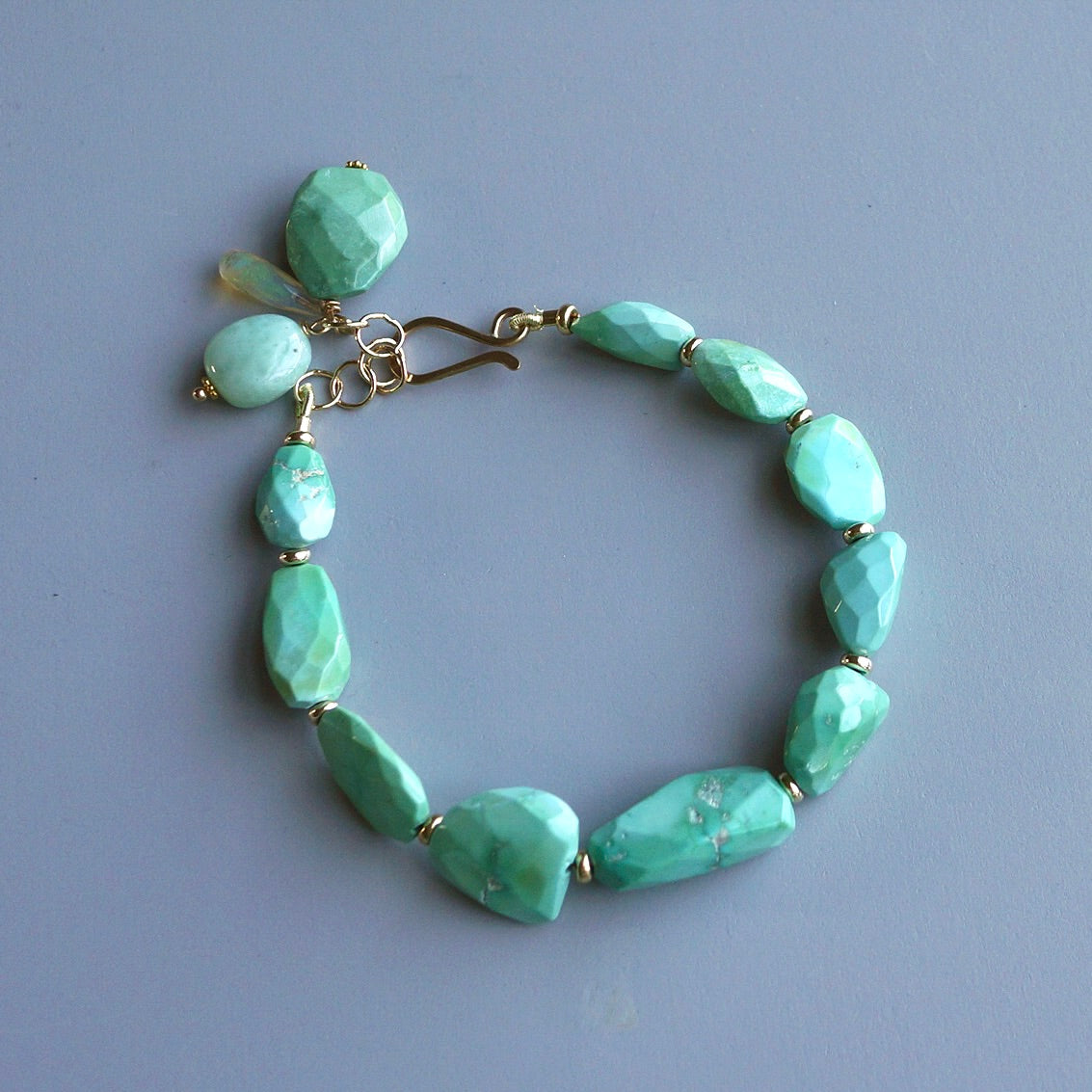 Turquoise charm bracelet
