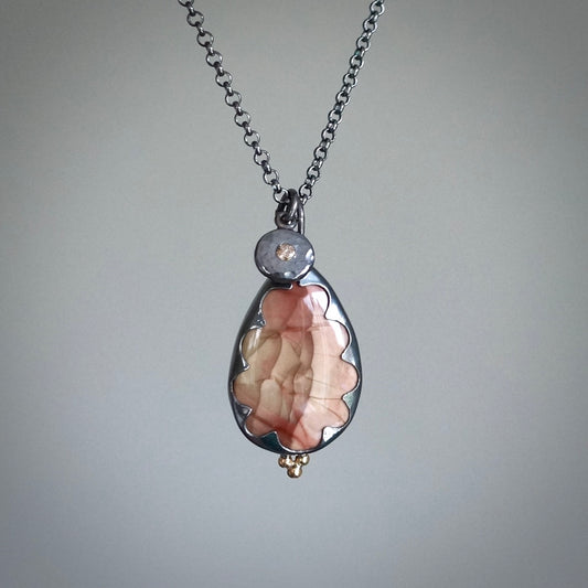 Willow Creek Jasper and champagne diamond necklace