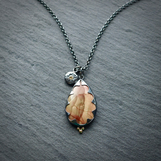 Willow Creek Jasper and champagne diamond necklace