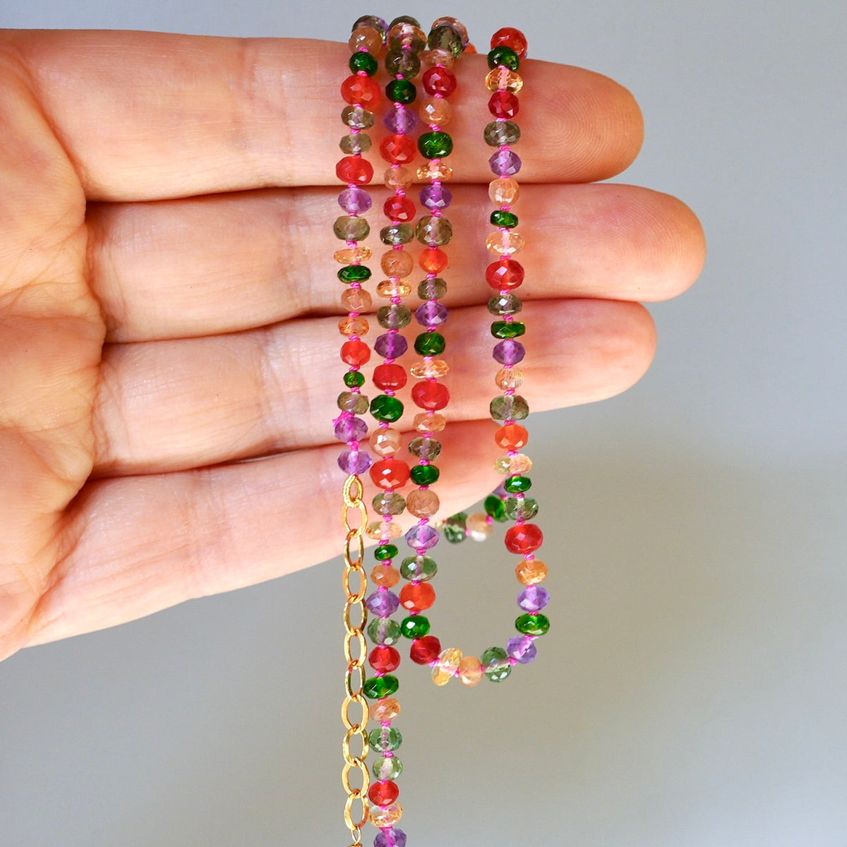 26” Gemstone Confetti necklace