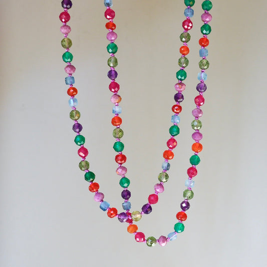 33” Gemstone Winter Palette necklace