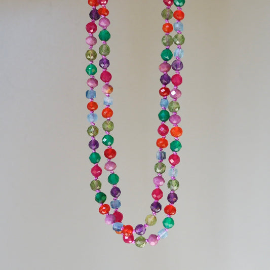 33” Gemstone Winter Palette necklace