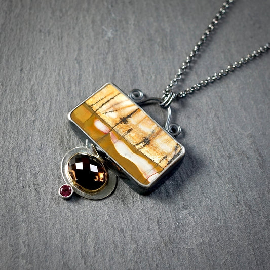 Sunset Tree Lake Pendant