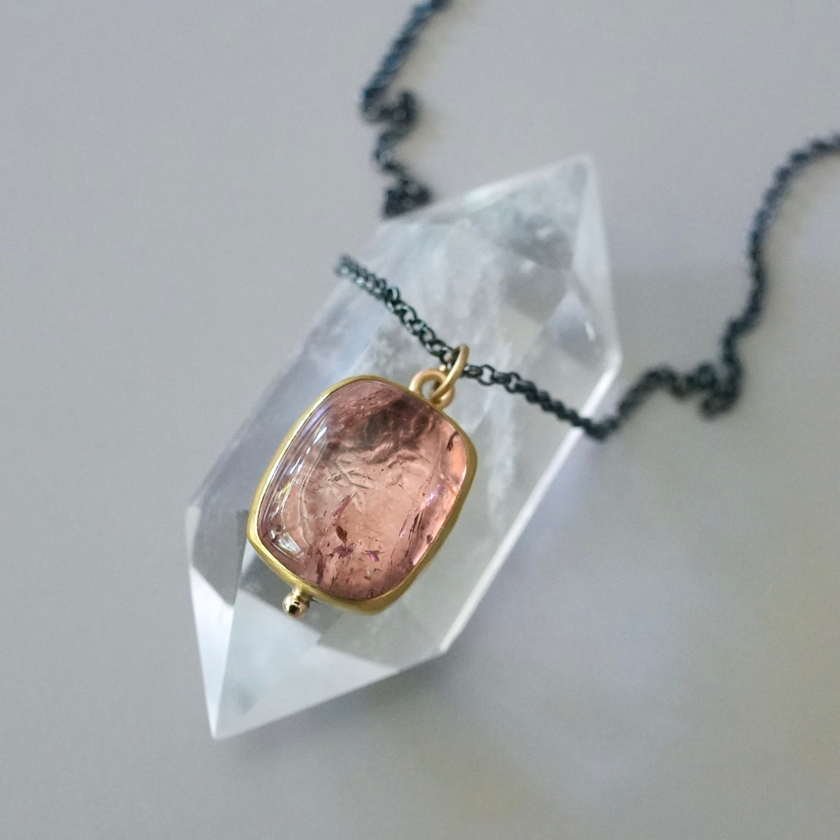 Cotton Candy Pink Tourmaline pendant