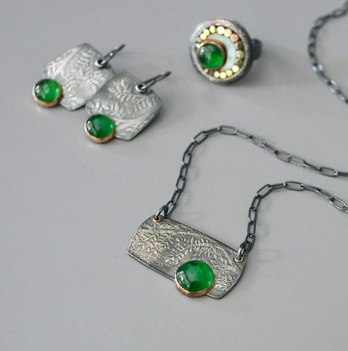 Tsavorite garnet necklace