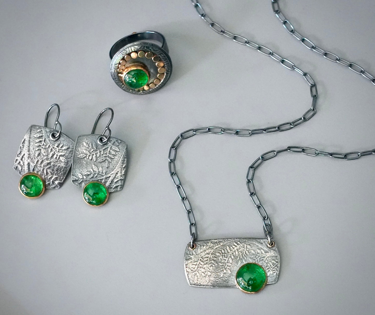 Tsavorite garnet necklace