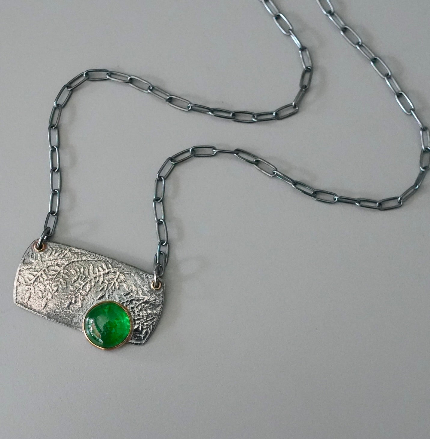 Tsavorite garnet necklace
