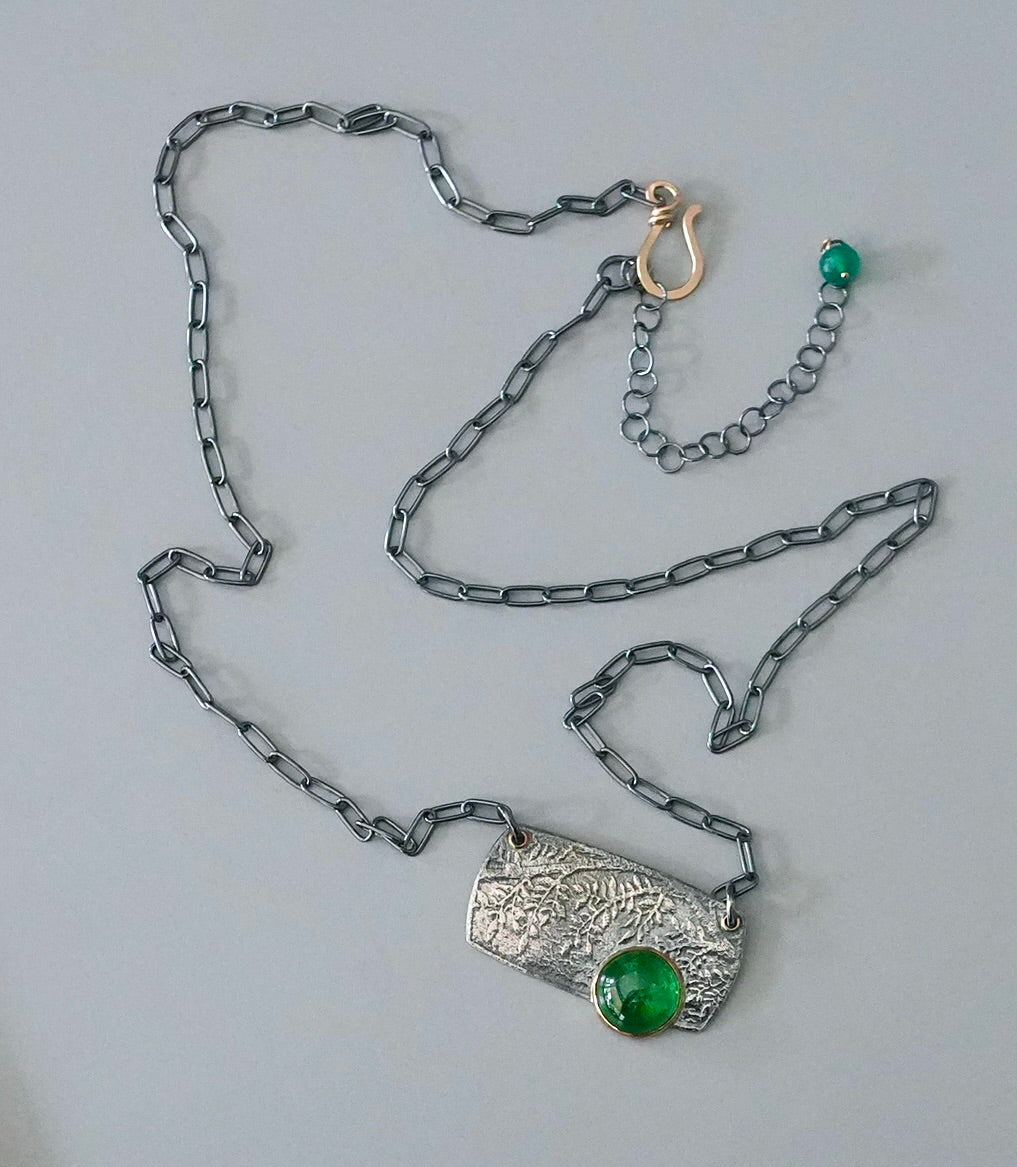 Tsavorite garnet necklace