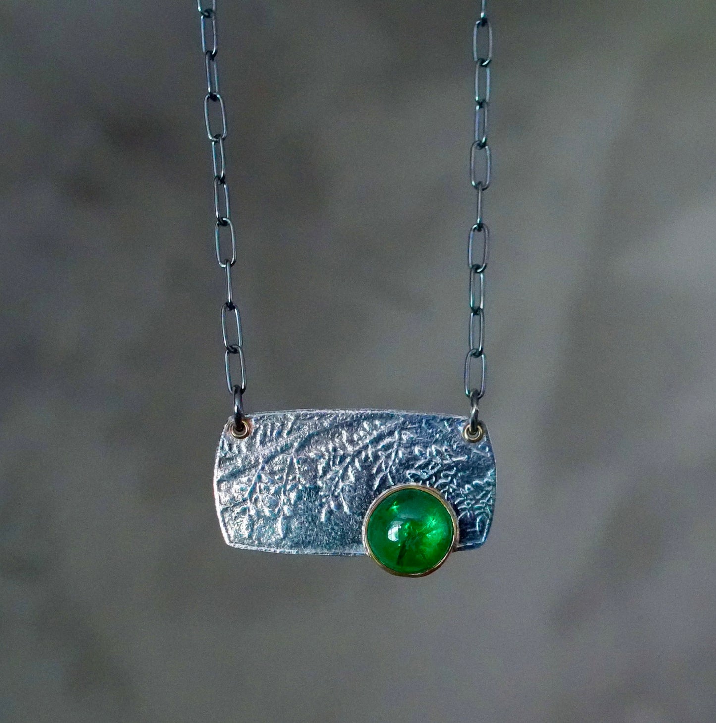 Tsavorite garnet necklace