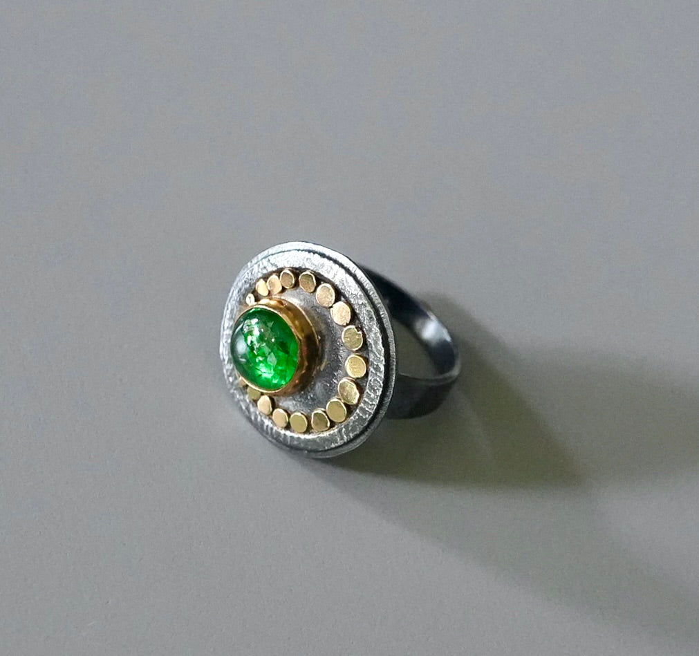 Tsavorite garnet ring