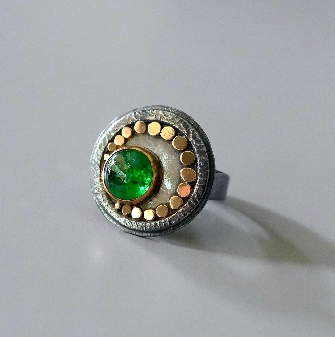 Tsavorite garnet ring