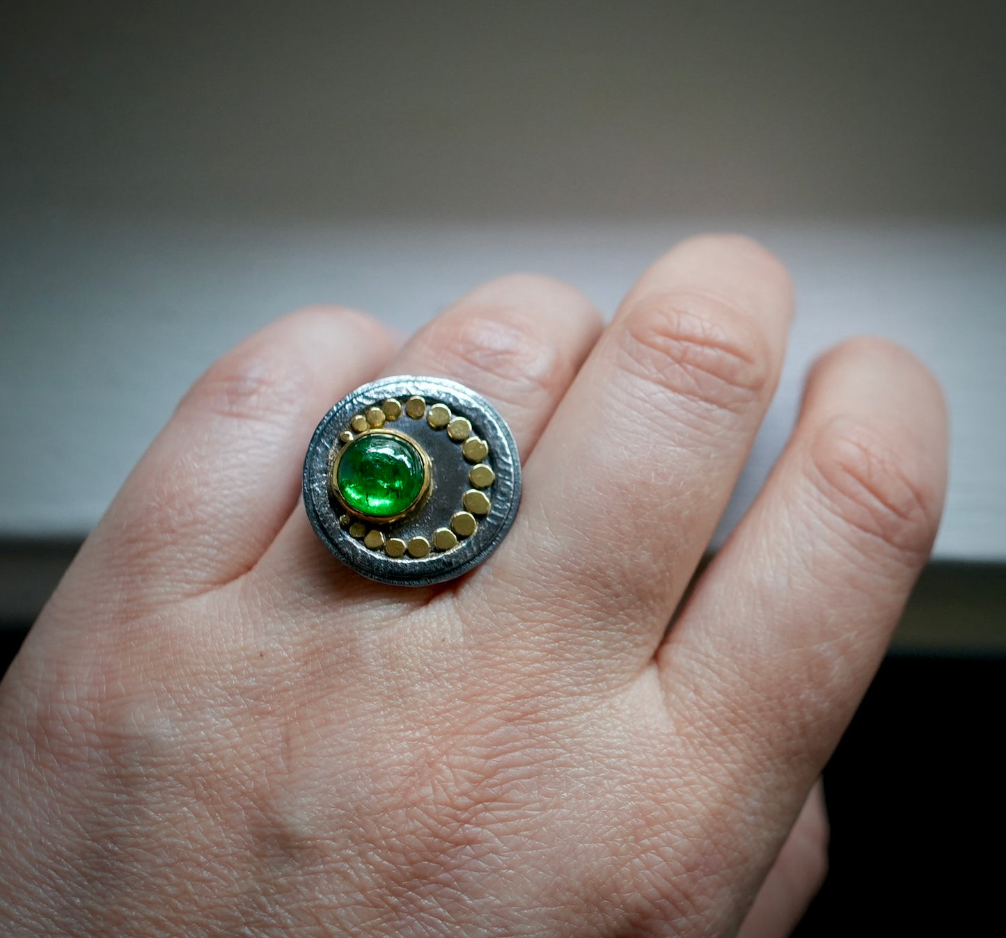 Tsavorite garnet ring