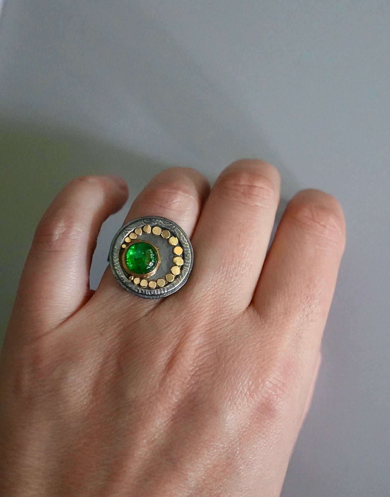 Tsavorite garnet ring