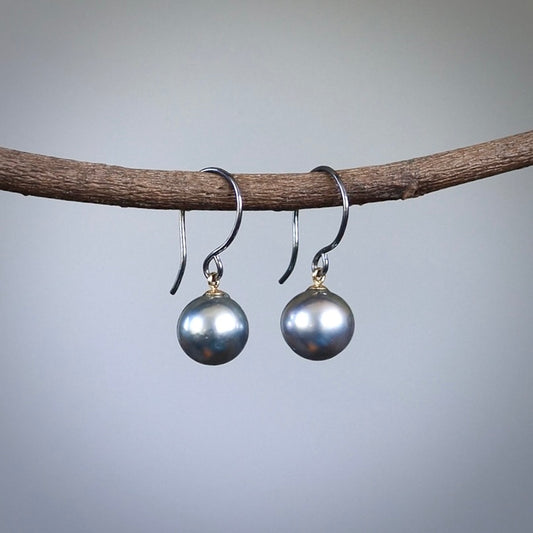 Tahitian pearl earrings