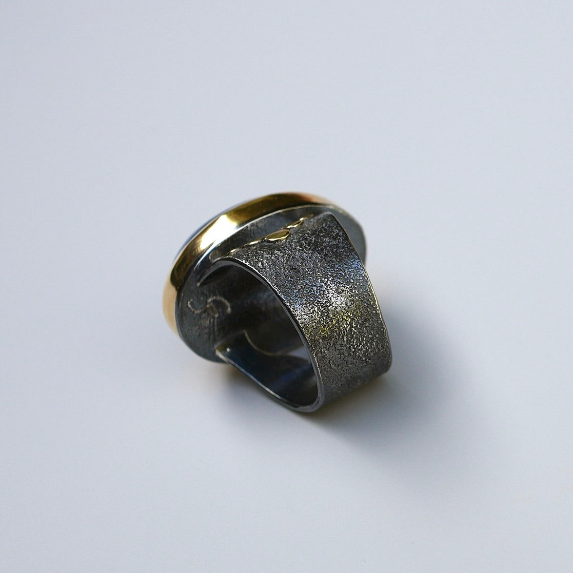 Indonesian lavender chalcedony ring