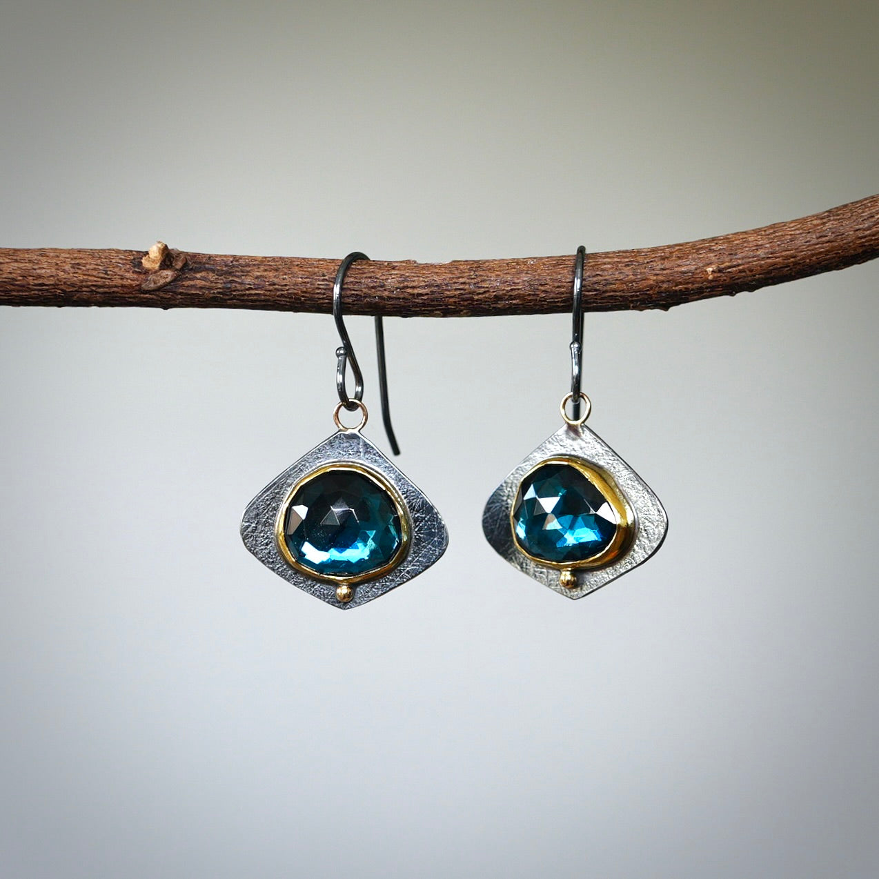 London blue topaz earrings