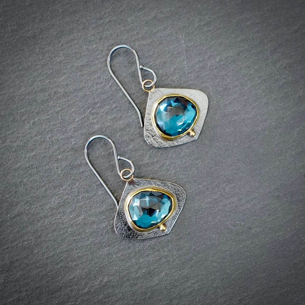London blue topaz earrings