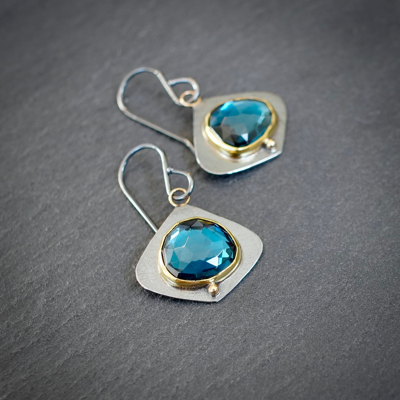 London blue topaz earrings