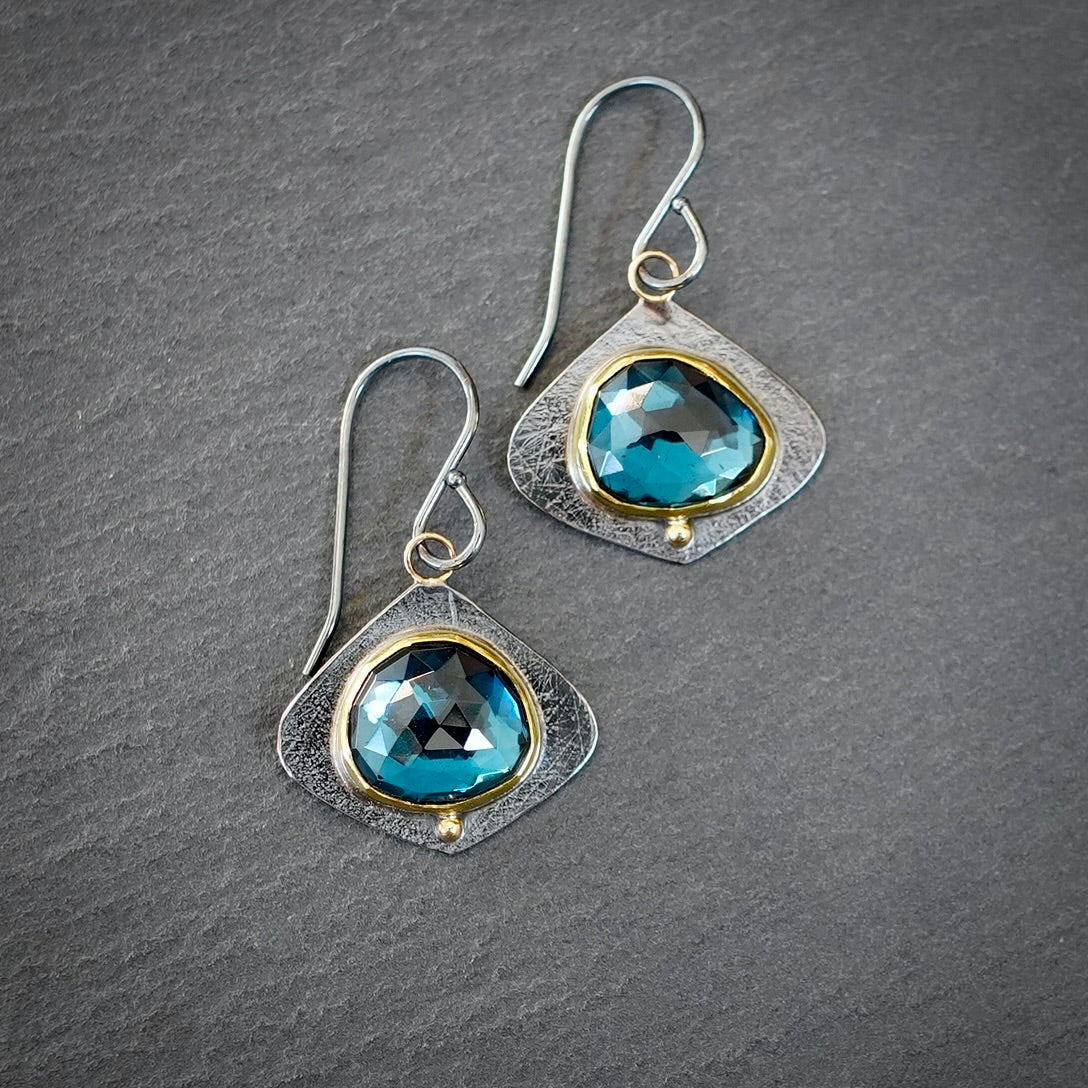 London blue topaz earrings