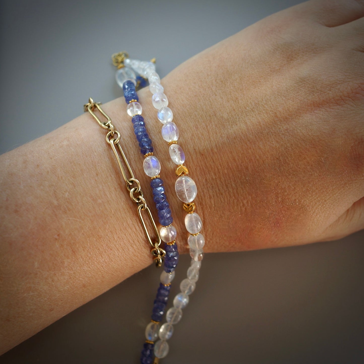 Rainbow moonstone bracelet