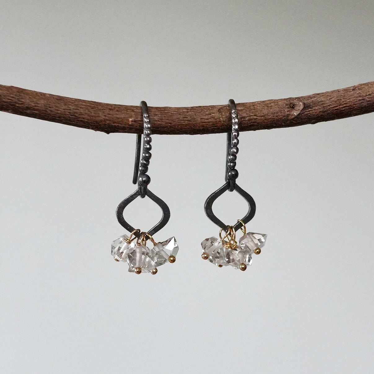 Herkimer diamond earrings