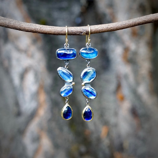 Blue kyanite earrings