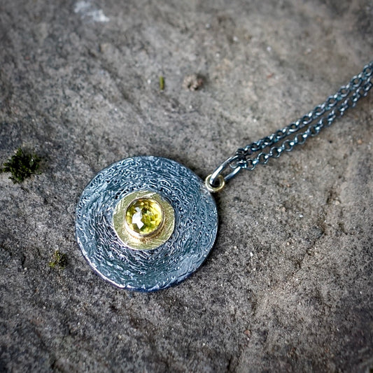 Green sphene pendant