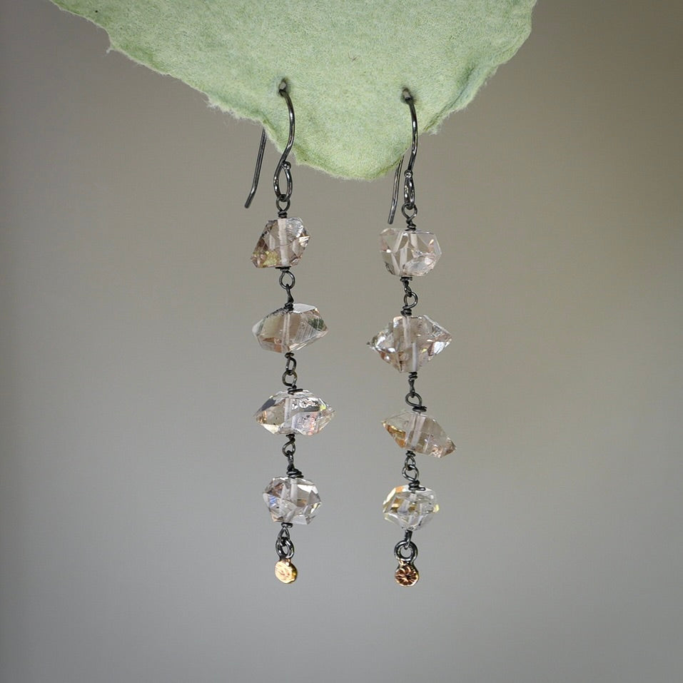 Herkimer diamond earrings