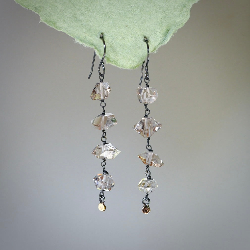 Herkimer diamond earrings