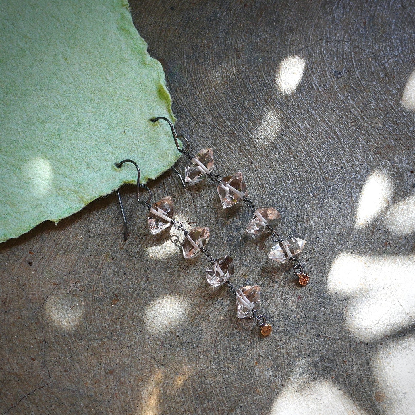 Herkimer diamond earrings
