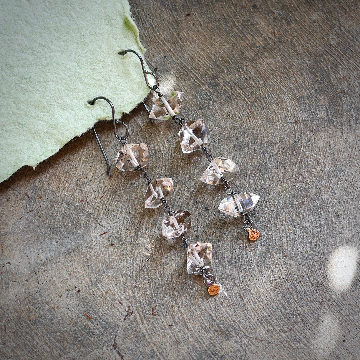 Herkimer diamond earrings