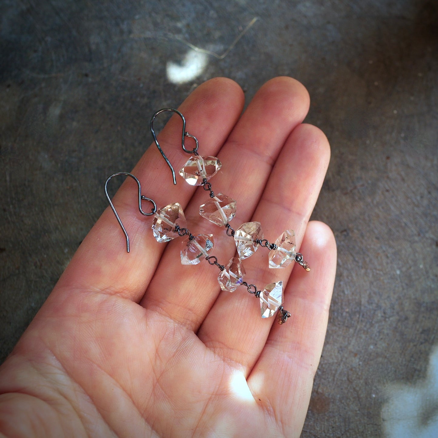 Herkimer diamond earrings