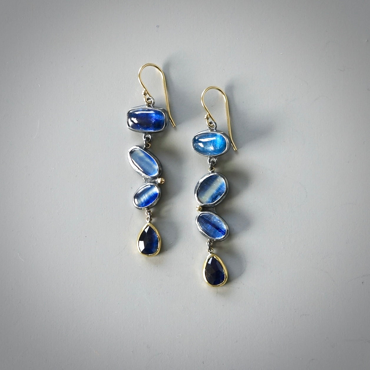 Blue kyanite earrings