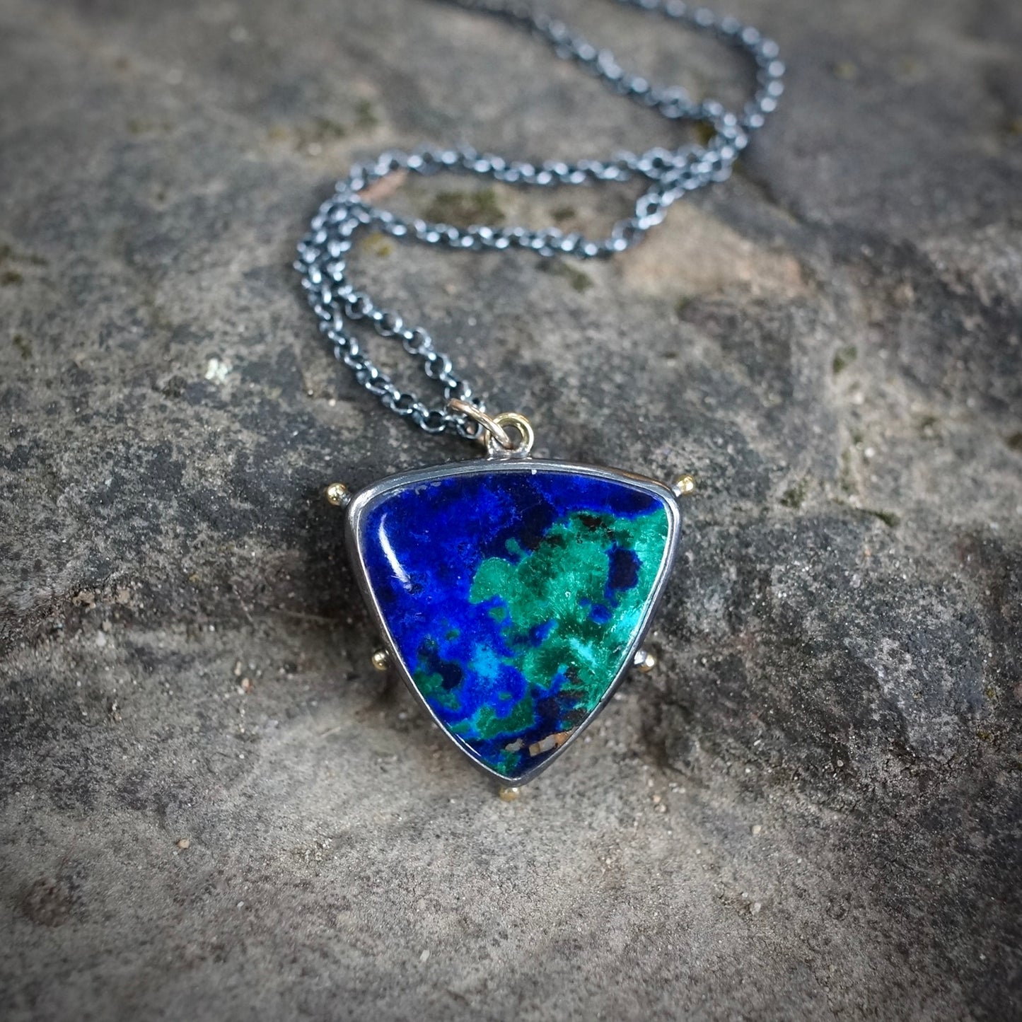 Azurite malachite pendant